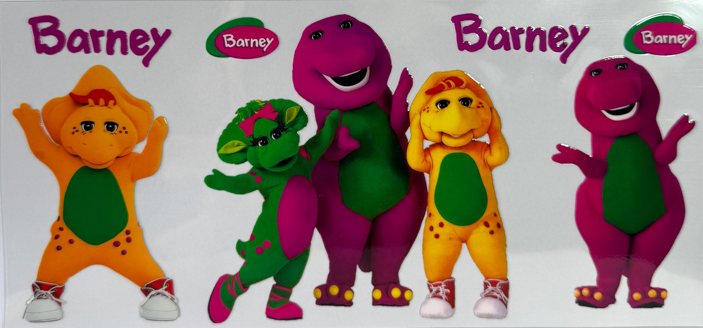 16oz UV DTF Libbey Wrap Barney #a29