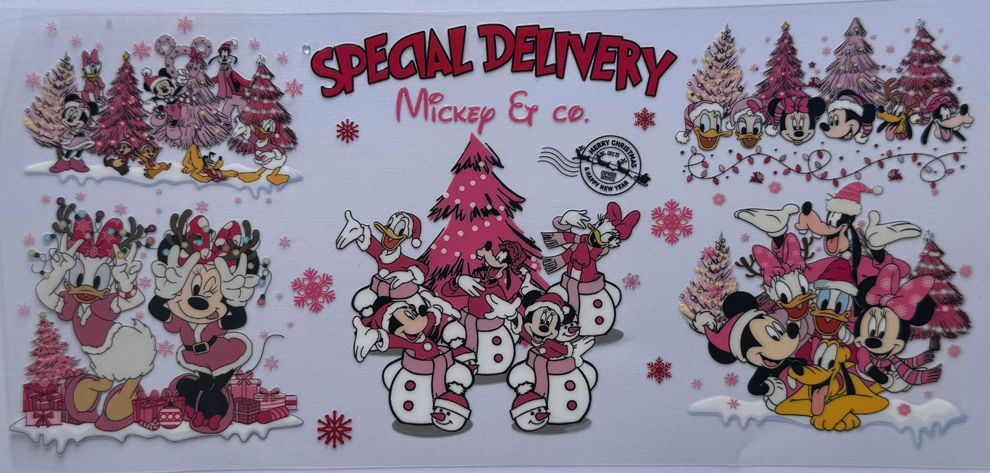 16oz UV DTF Libbey Wrap Christmas W113