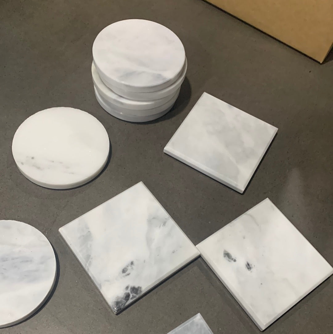 Marble Round Coaster - 10cm
