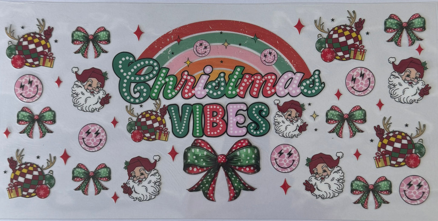 16oz UV DTF Libbey Wrap Christmas W90