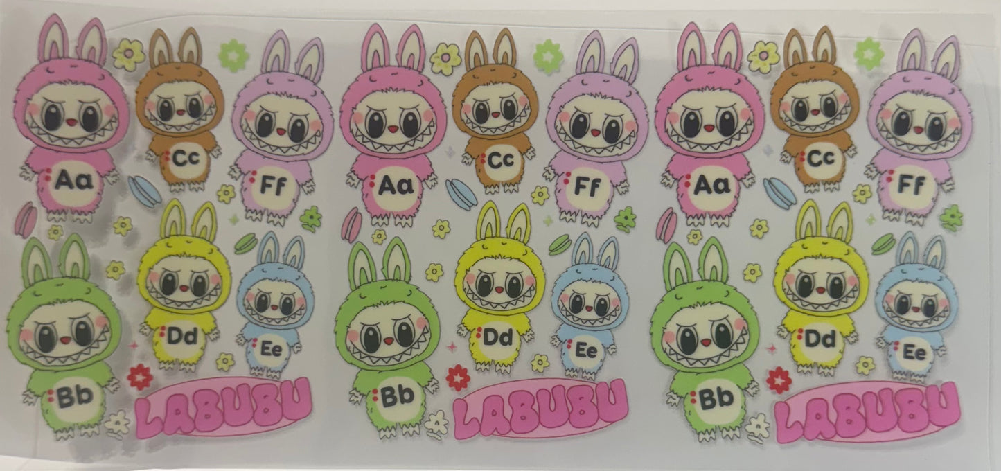 16oz UV DTF Libbey Wrap Labubu Kids #W160