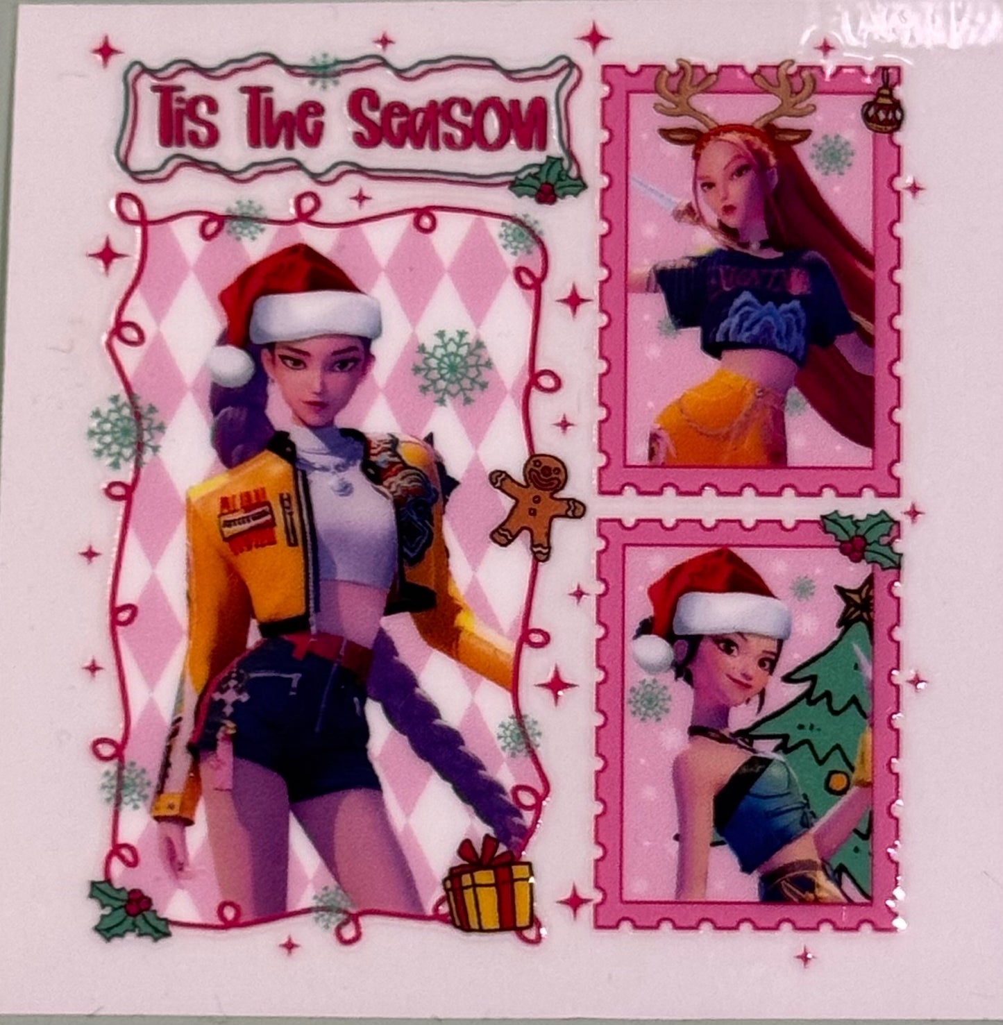 UV DTF Decal - HUNTRIX KPOP TIS THE SEASON CHRISTMAS SODA POP #F6