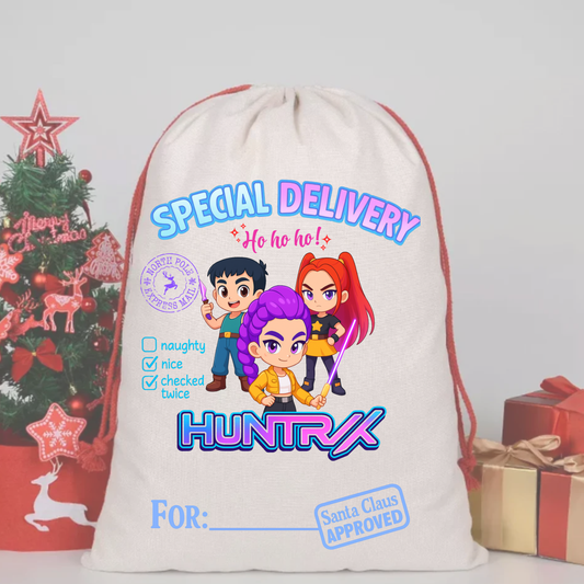 KPOP DEMON HUNTERS HUNTRIX 2 SANTA SACK DTF  – SPECIAL DELIVERY DTF Print  🎅💌 pre order