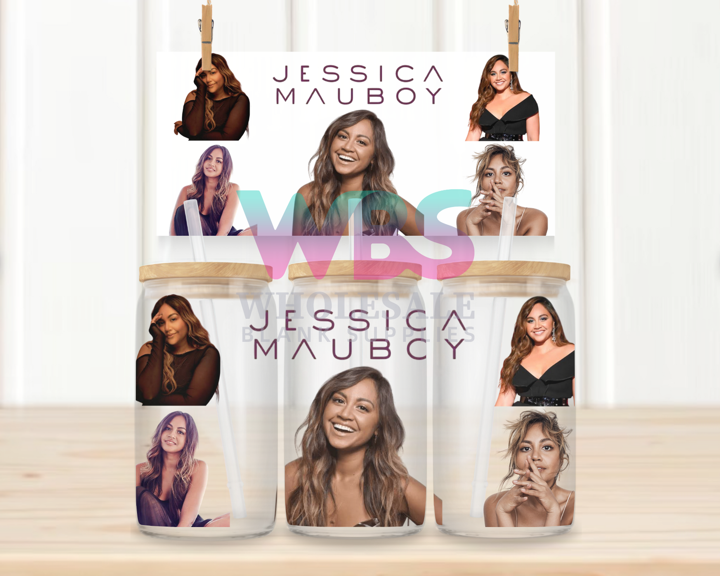 16oz UV DTF Libbey Wrap Jessica Mauboy #W78