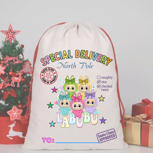 LABUBU SANTA SACK DTF  – SPECIAL DELIVERY DTF Print  🎅💌 pre order