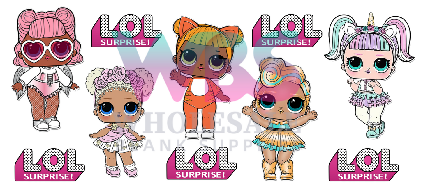 16oz UV DTF Libbey Wrap LOL Surprise DOLLS #a416
