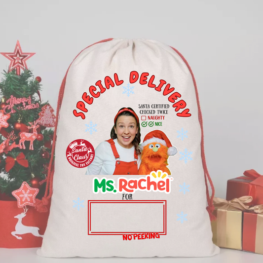 MS RACHEL SANTA SACK DTF – SPECIAL DELIVERY DTF Print  🎅💌 pre order OCTOBER