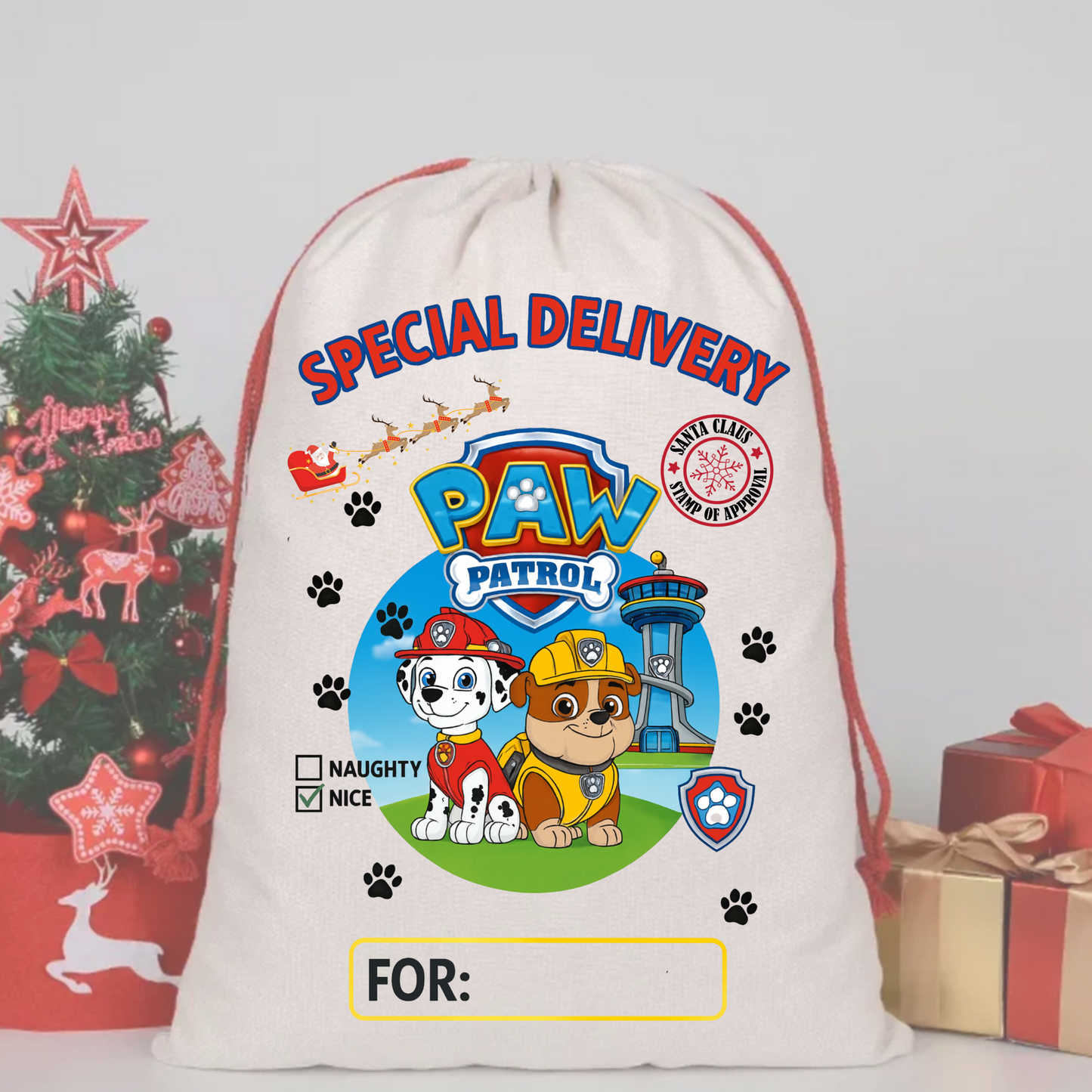 PAW PATROL SANTA SACK | Digital Download