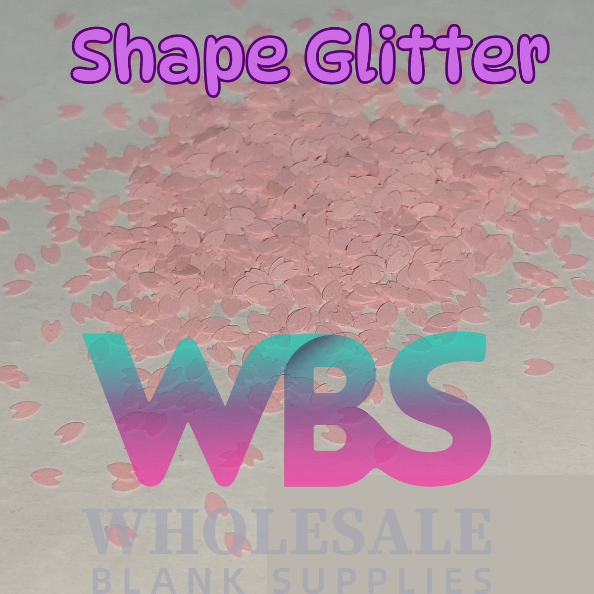 Shapes Glitter | Petal Pink 50gm