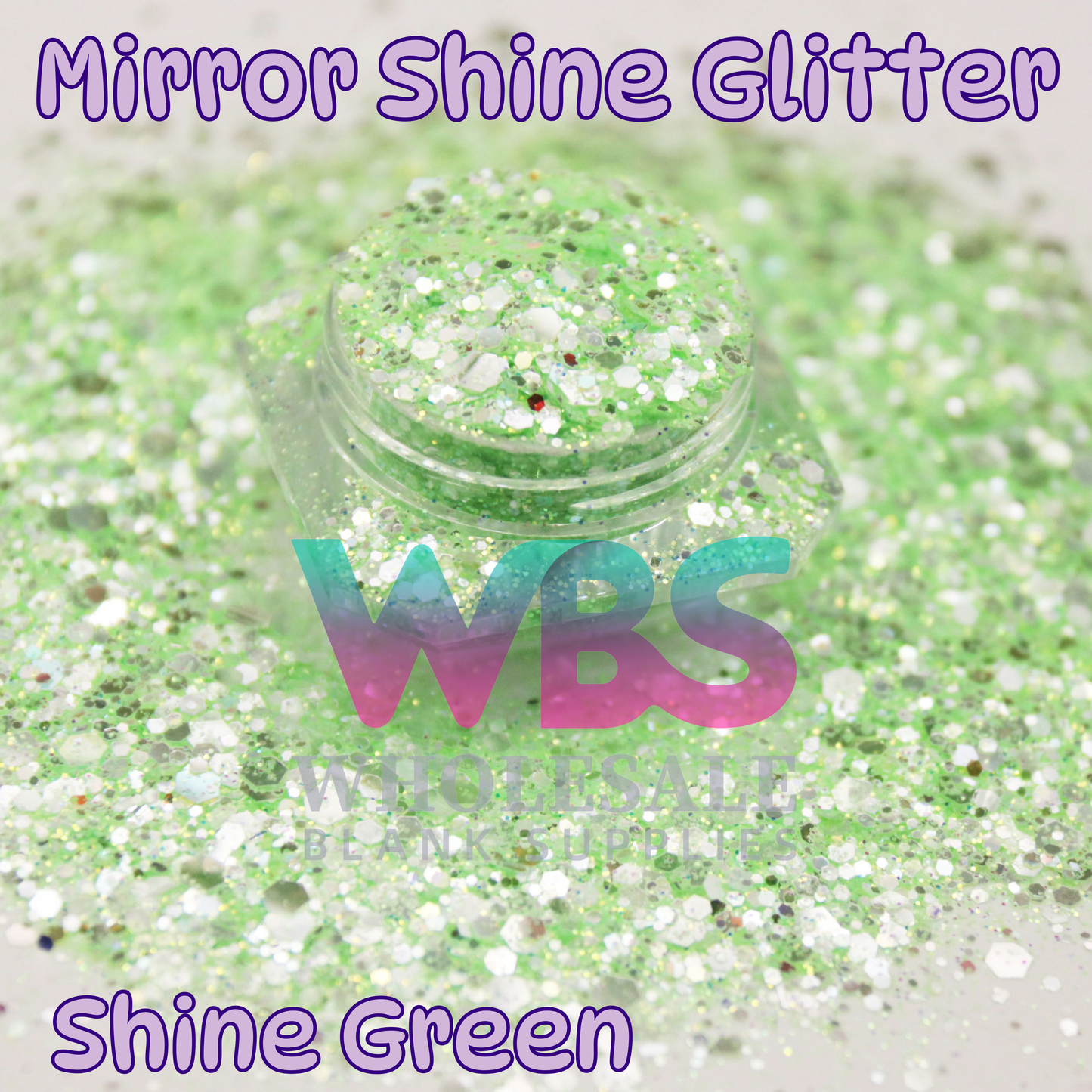 Mirror Shine Green Glitter | 50gm