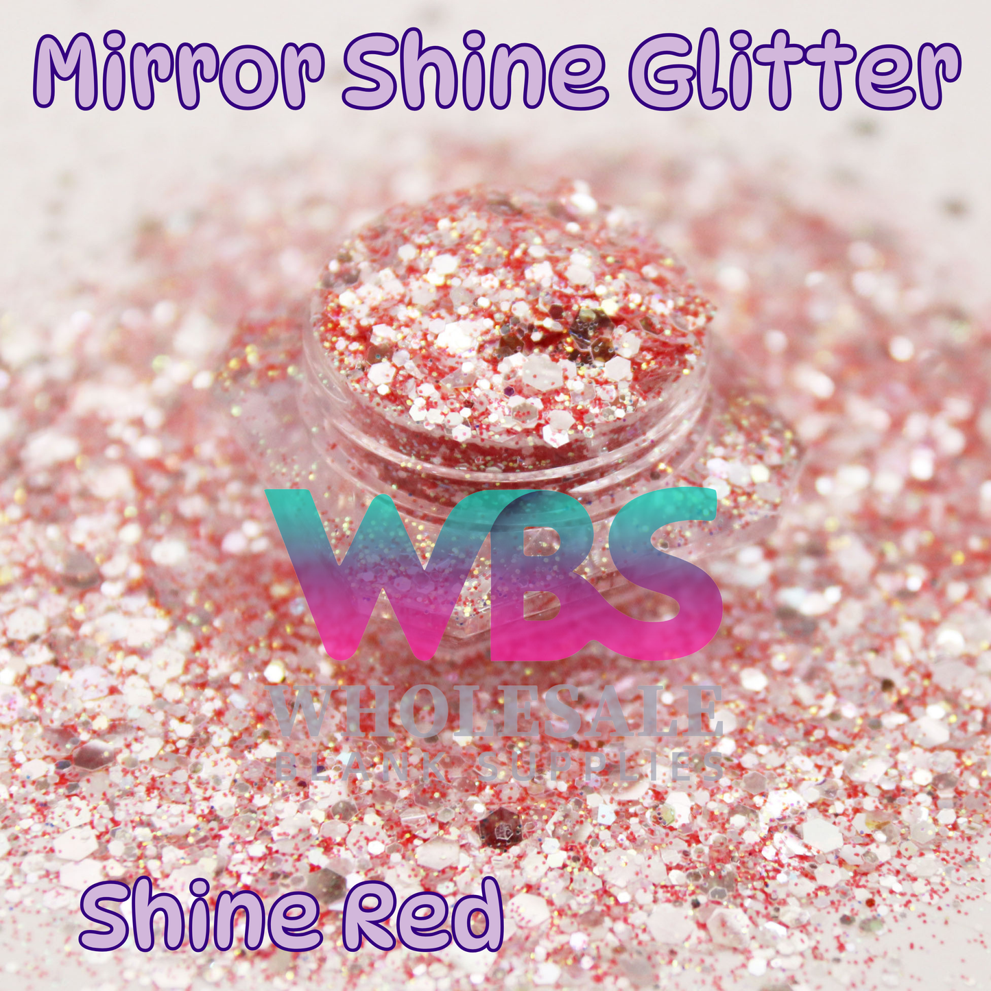 Mirror Shine Red Glitter | 50gm