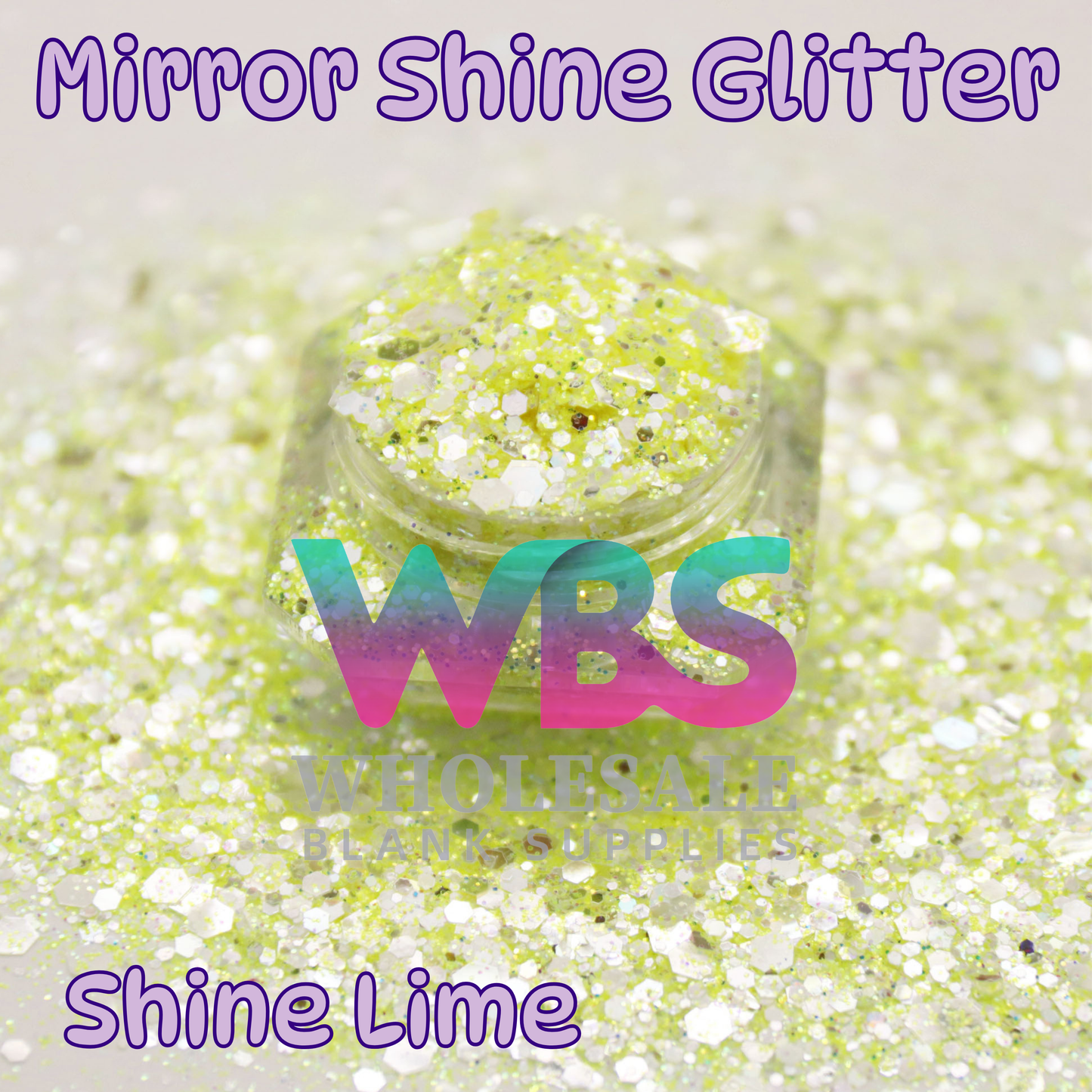 Mirror Shine Lime Glitter | 50gm