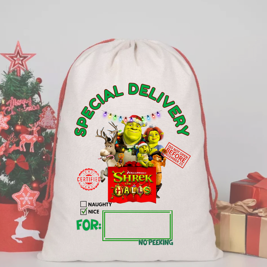 SHREK SACK DTF – SPECIAL DELIVERY DTF Print  🎅💌 pre order