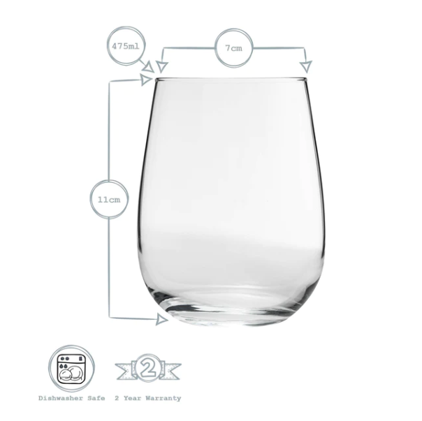Stemless Wine Glass - 475ml