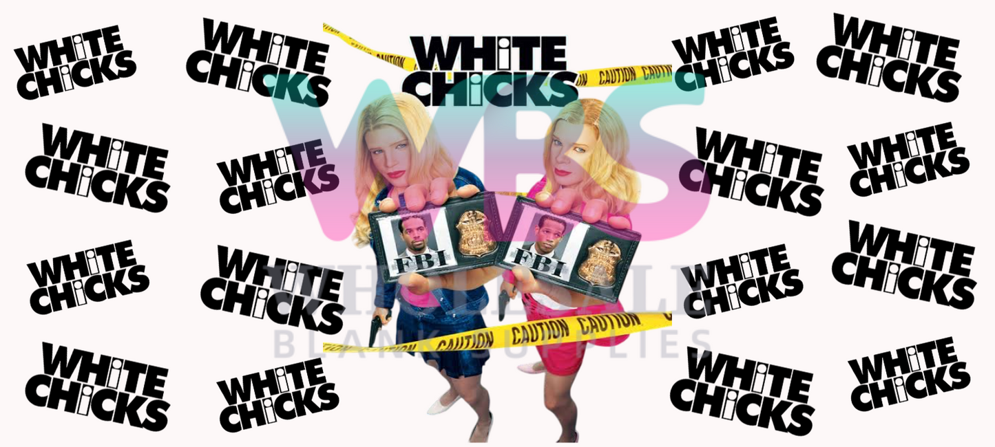 16oz UV DTF Libbey Wrap White Chicks #A423