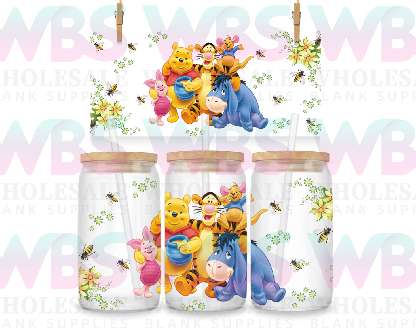 16oz UV DTF Winne The Pooh #2 Kids WBS