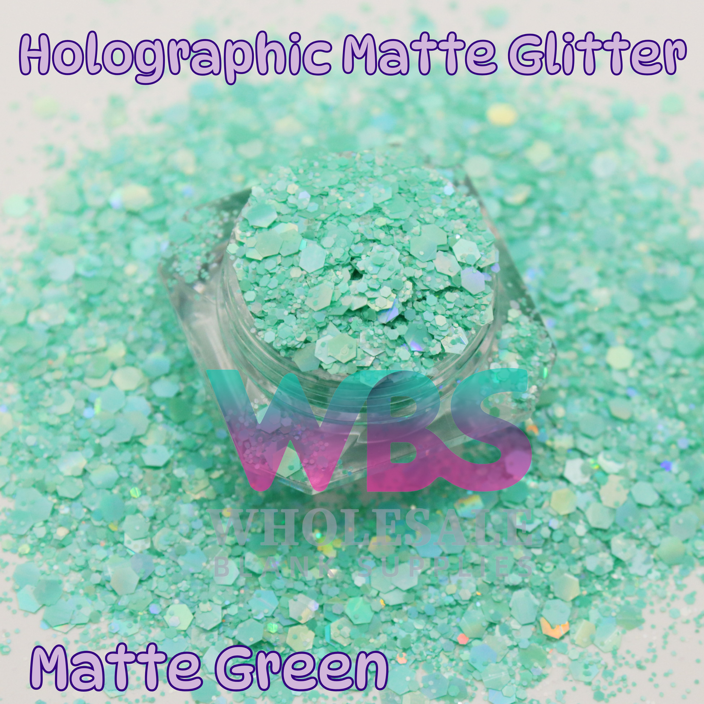 Holographic Matte Green Chunky Glitter | 50gm