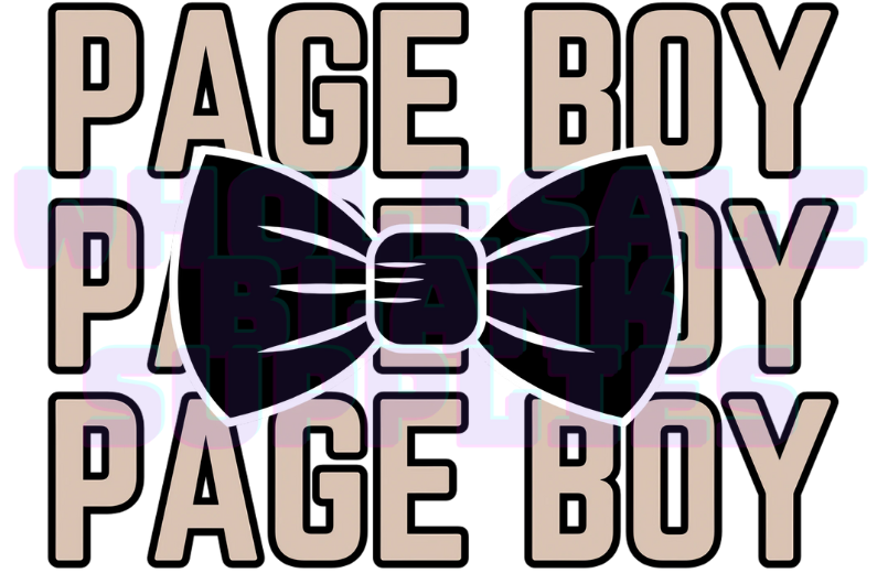 16oz UV DTF Libbey Wrap Wedding Page Boy Tuxedo Tie #A331