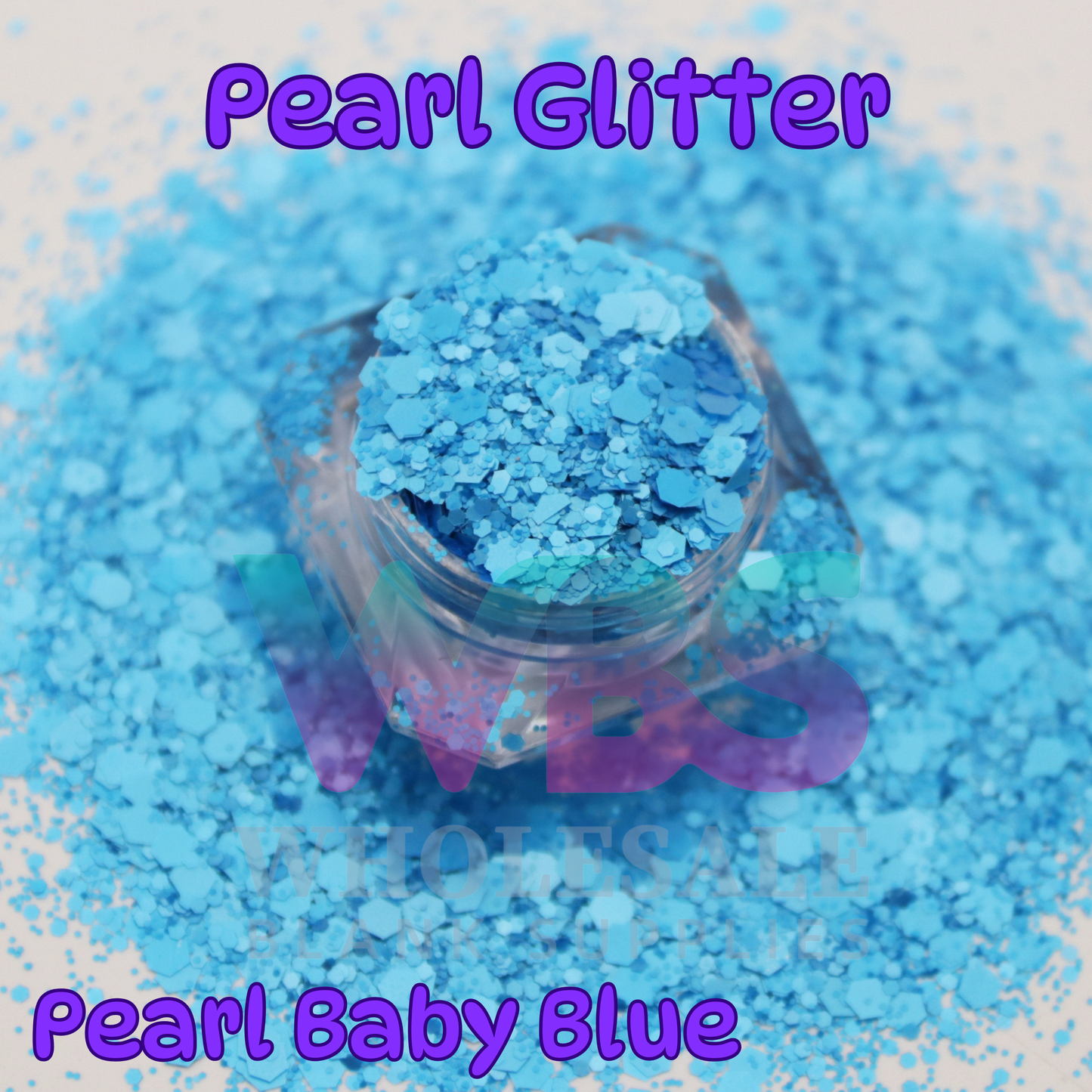 Pearl Baby Blue Chunky Glitter | 50gm