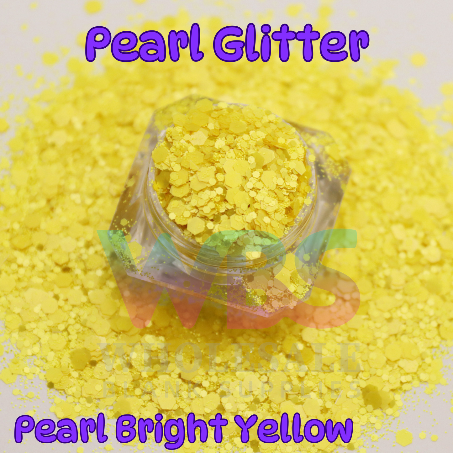 Pearl Bright Yellow Chunky Glitter | 50gm
