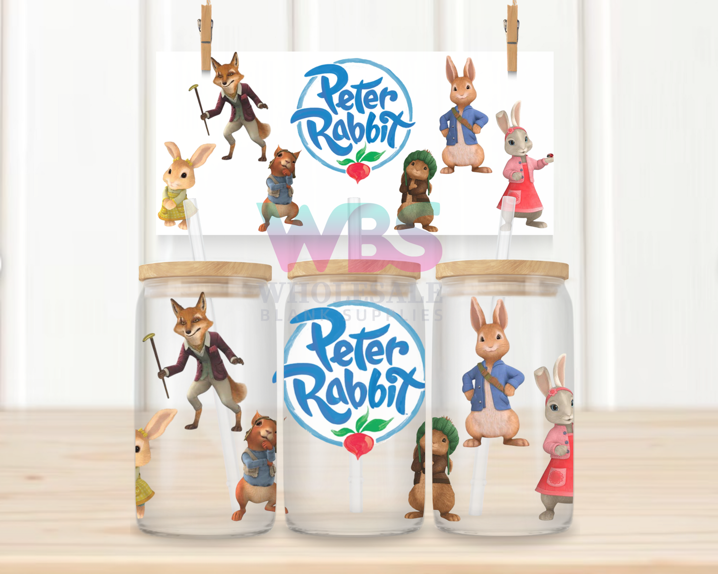 16oz UV DTF Libbey Wrap - Peter Rabbit KIDS #W34
