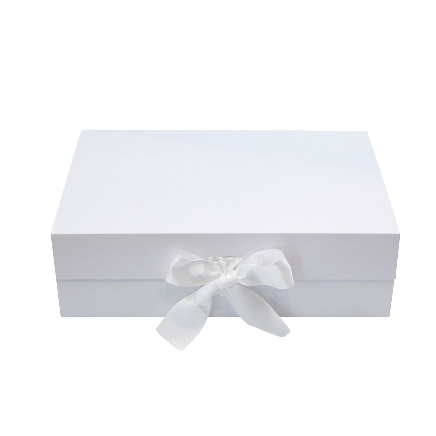 Seconds - White Satin Ribbon Large Magnetic Rigid Gift Box