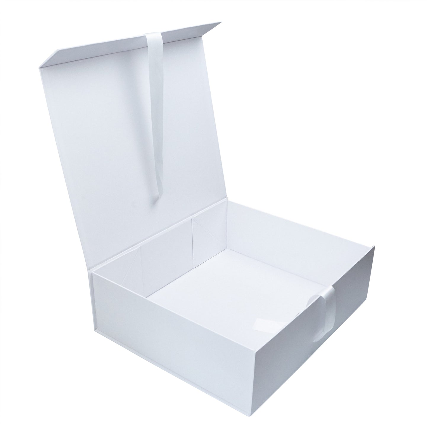 Seconds - White Satin Ribbon Large Magnetic Rigid Gift Box