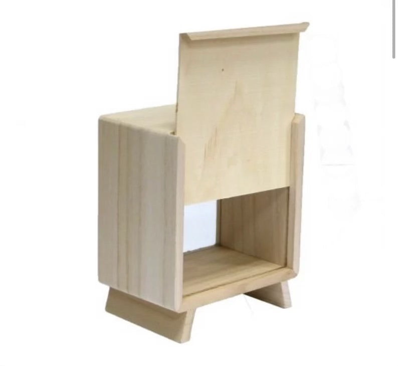 BULK BUYS TV Money Box Wooden 12 x 8 x 14cm