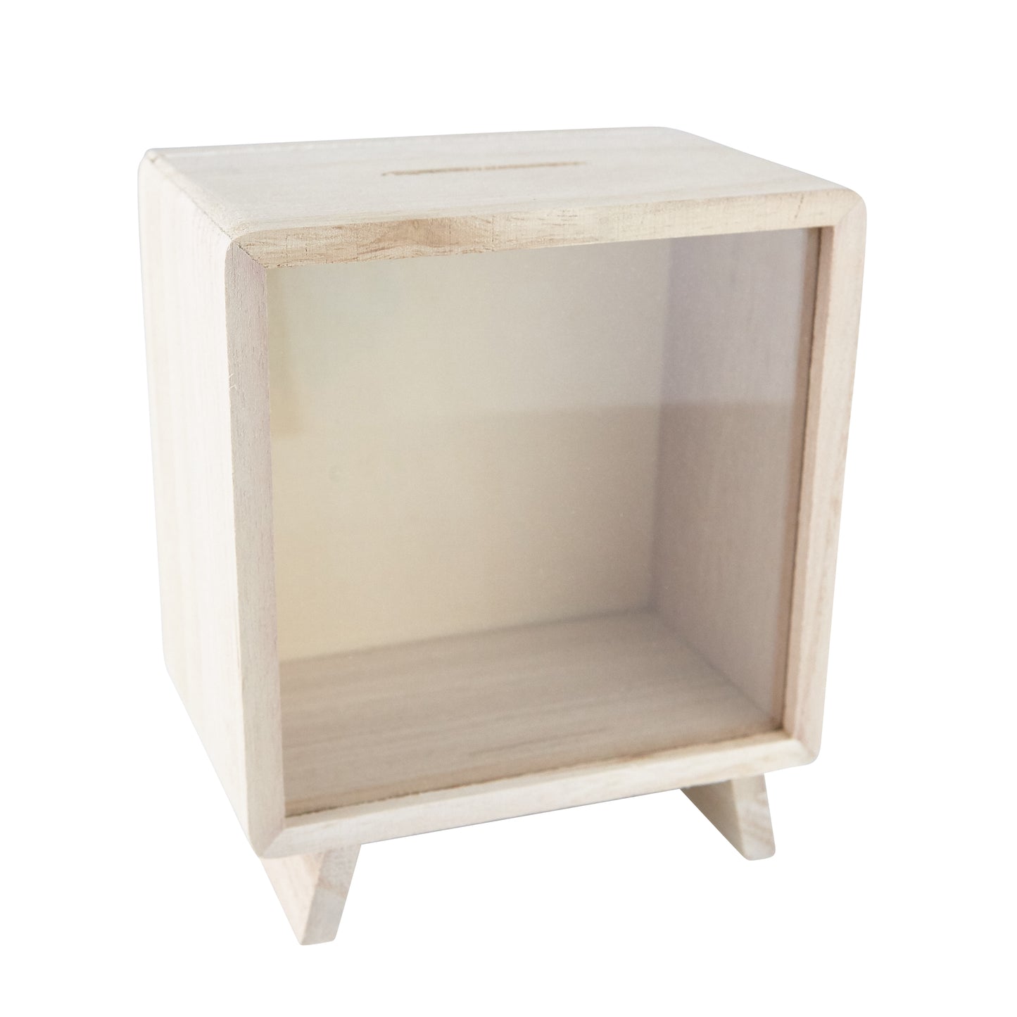 BULK BUYS TV Money Box Wooden 12 x 8 x 14cm
