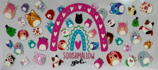 16oz UV DTF Libbey Wrap squishmallow girl #a58