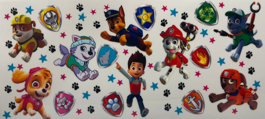 16oz UV DTF Libbey Wrap PAW Patrol and friends #A52