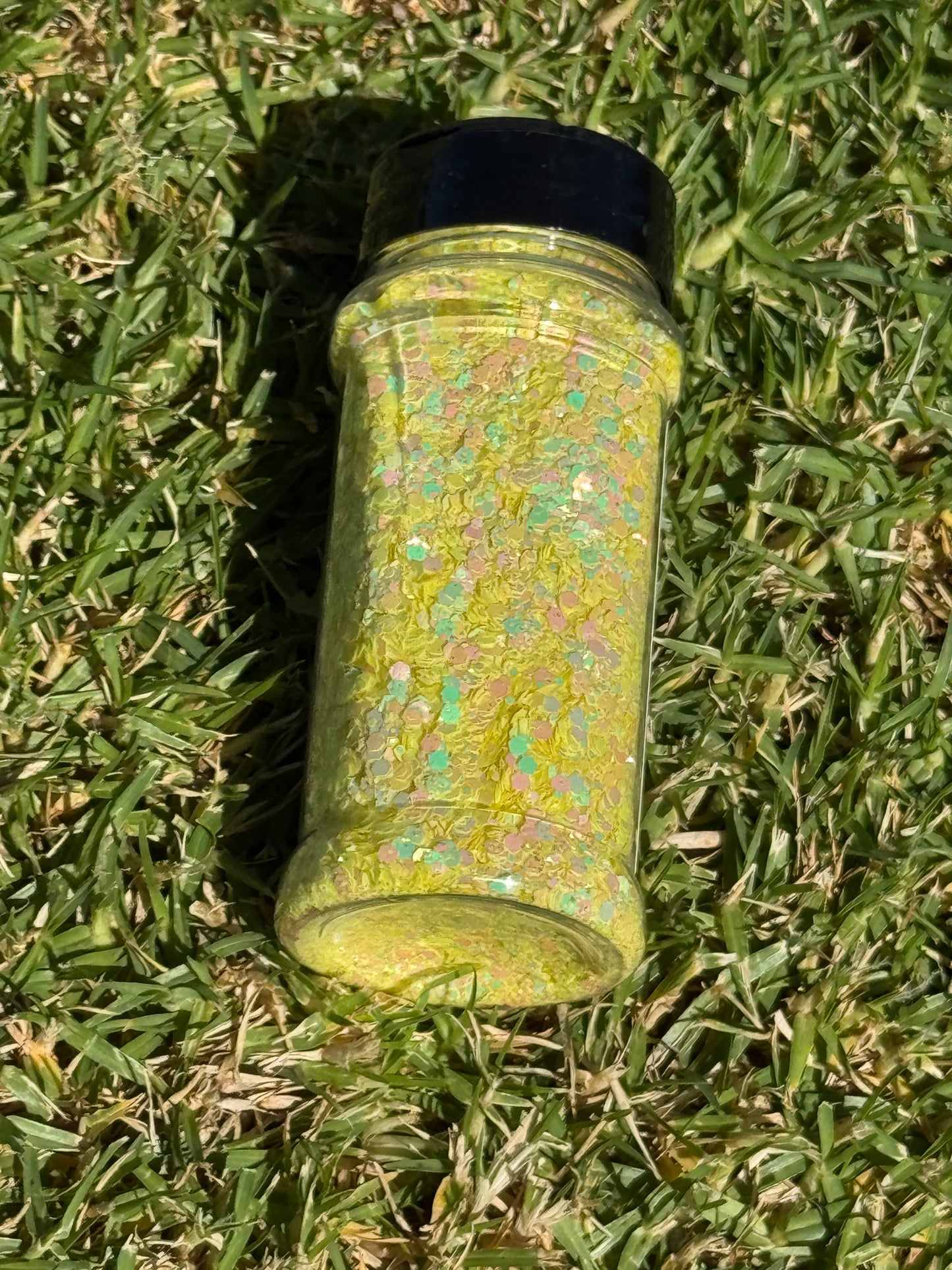 YELLOW SHINE | Chunky Matte Glitter Bottle – 50gm 🌼