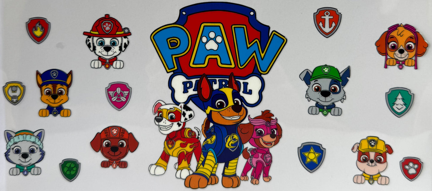 16oz UV DTF Libbey Wrap Paw Patrol Friends #a31