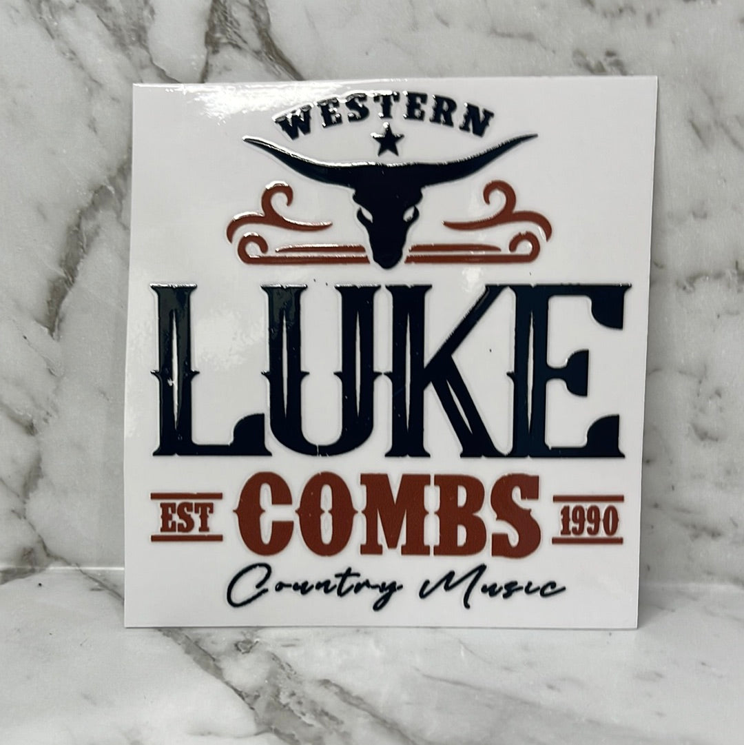 UV DTF Decal Luke Combs  #D41