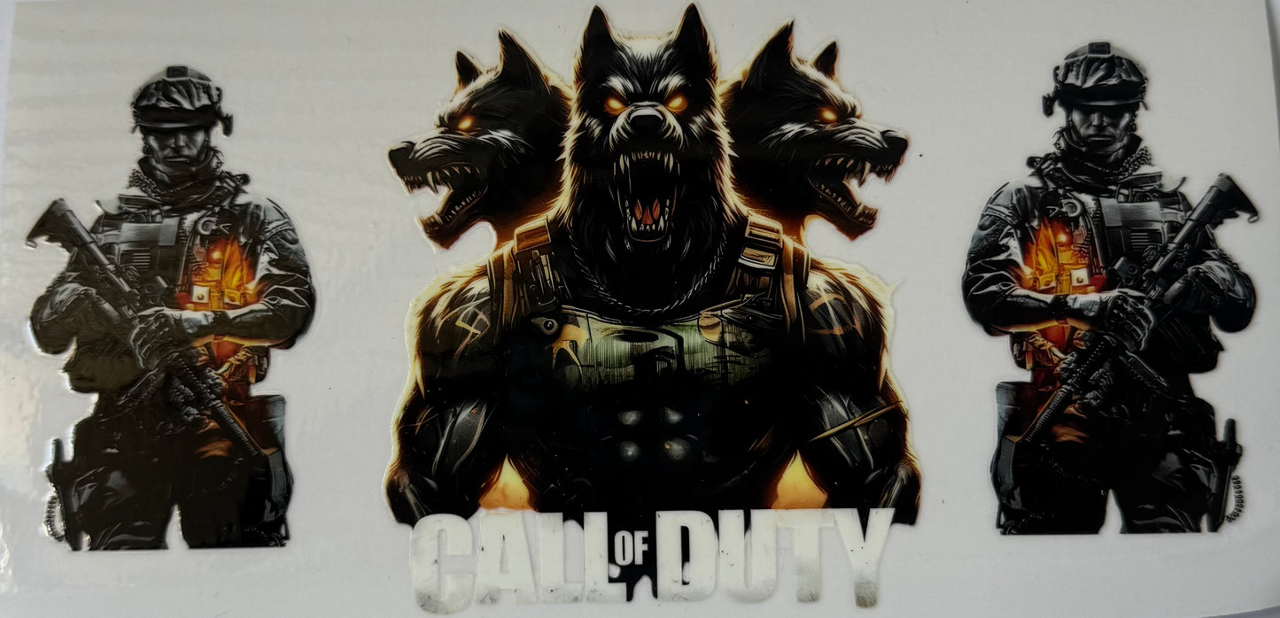 16oz UV DTF Libbey Wrap Call of Duty Wolf #W201