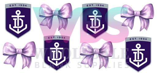 16oz UV DTF Libbey Wrap AFL Fremantle Dockers BOWS #A373