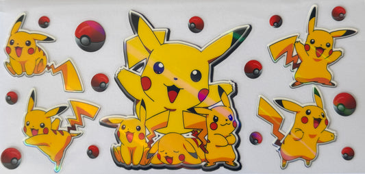 16oz UV DTF Libbey Wrap holographic Pokemon #128
