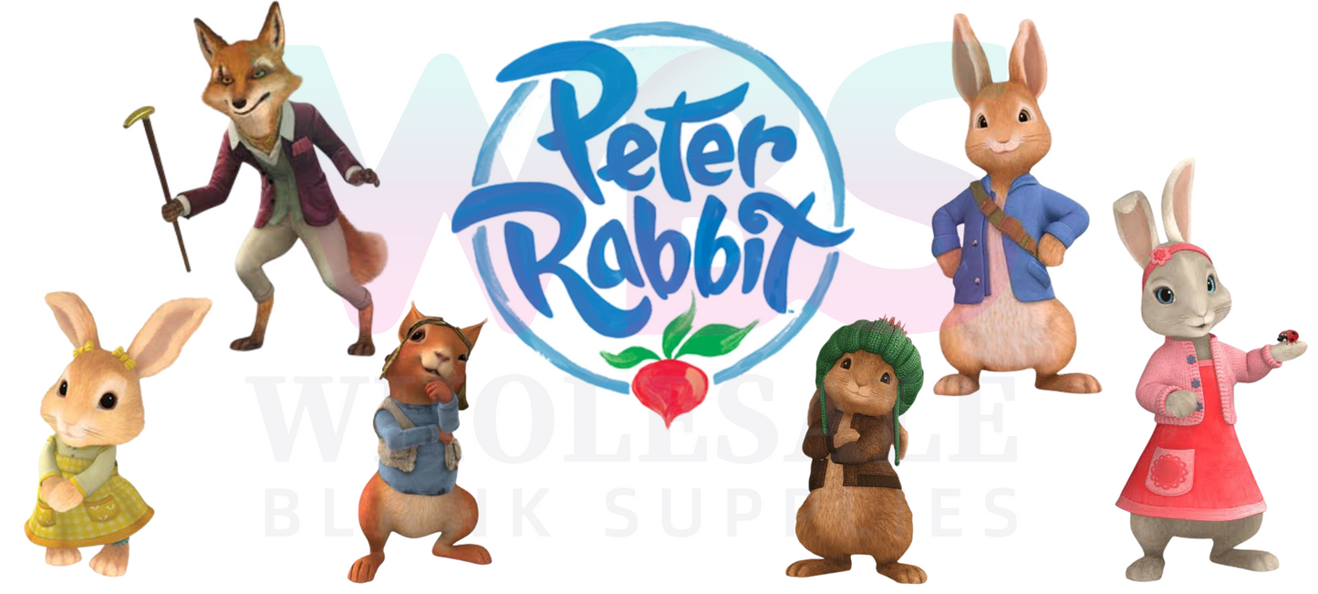 16oz UV DTF Libbey Wrap – Kids Peter rabbit #201