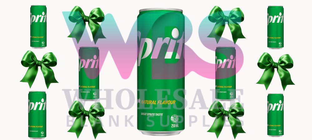 16oz UV DTF Libbey Wrap –  Sprite Lemonade Can green bow #186