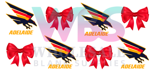 16oz UV DTF Libbey Wrap adelaide crows bow #a399