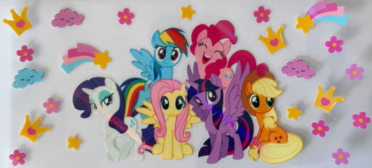 16oz UV DTF Libbey Wrap holographic My Little Pony Version 2 #648