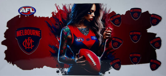 16oz UV DTF Libbey Wrap AFL Melbourne MFC #706