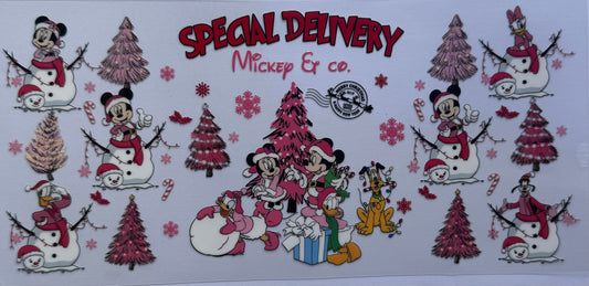 16oz UV DTF Libbey Wrap Christmas W111