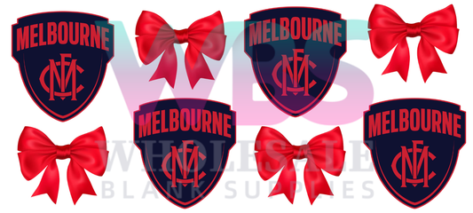 16oz UV DTF Libbey Wrap AFL Melbourne MFC BOWS  #A372