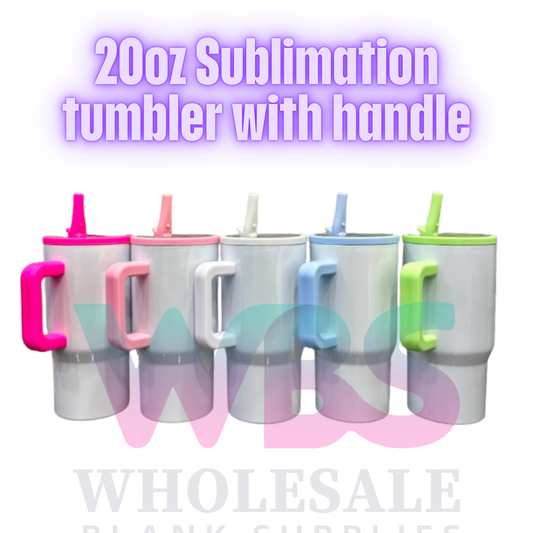 20oz Sublimation tumbler with handle | Kids Stanley Dupes