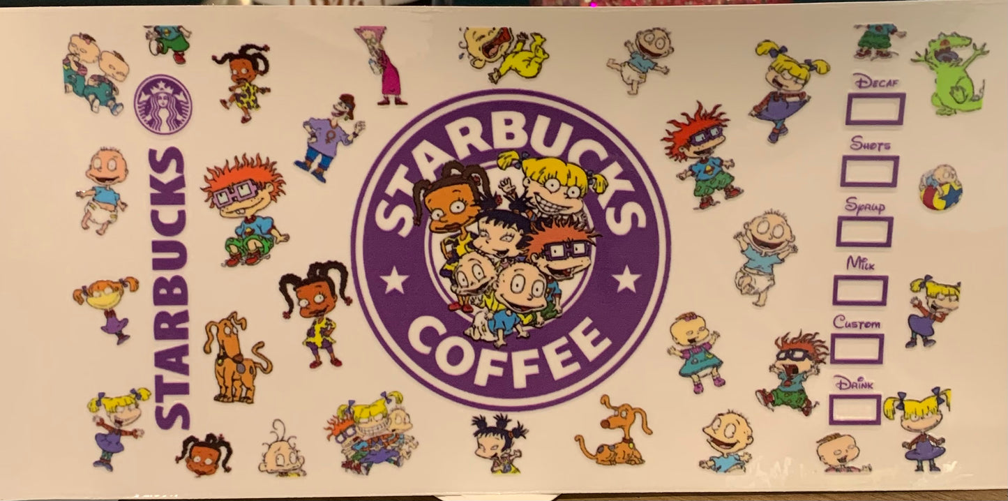 16oz UV DTF Libbey Wrap #969 Starbucks Rugrats