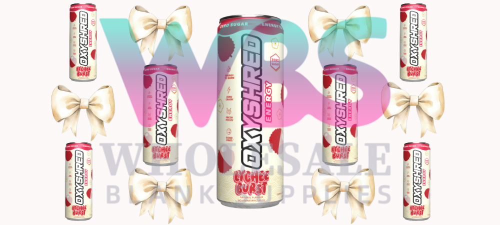 16oz UV DTF Libbey Wrap – OXYSHRED Ultra Energy White Bow Lychee Burst #96