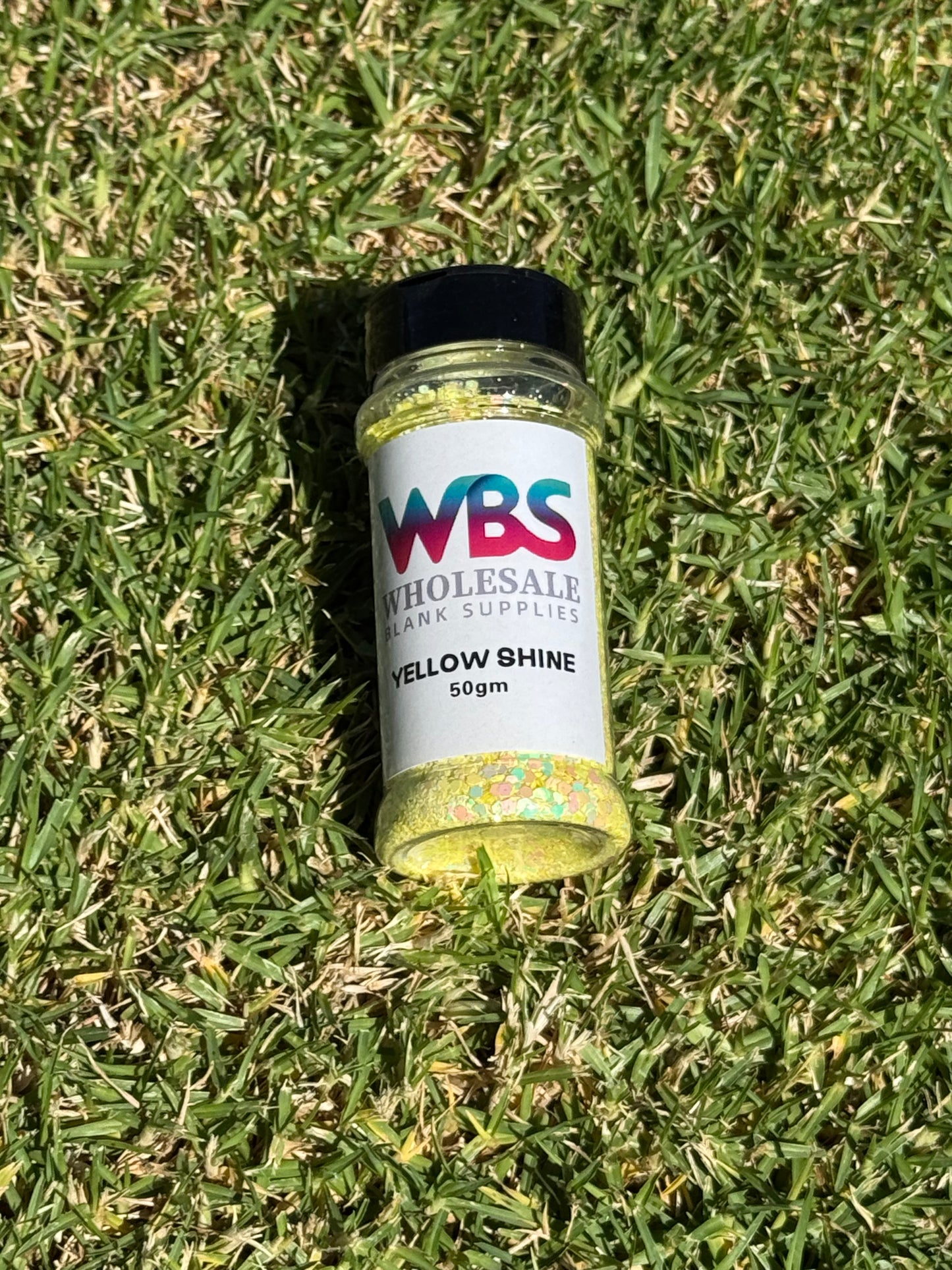 YELLOW SHINE | Chunky Matte Glitter Bottle – 50gm 🌼