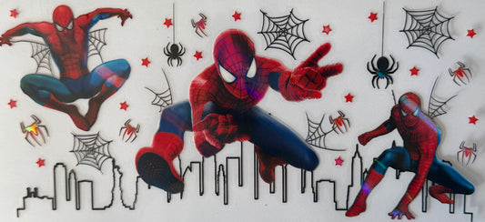 16oz UV DTF Libbey Wrap holographic Spider man body  #651