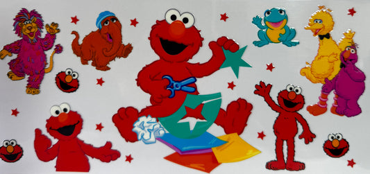 16oz UV DTF Libbey Wrap Elmo #989